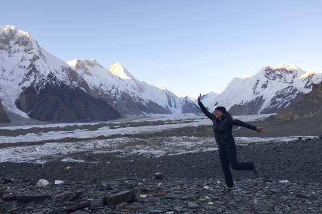 Kerry at Dikiy Glacier Camp