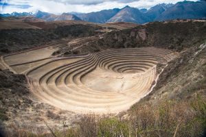 Looking down on the Moray Inca ruins. Image by S Patel