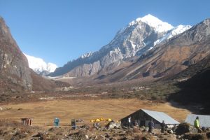 Thangsing campsite looking towards Pandim Mountain