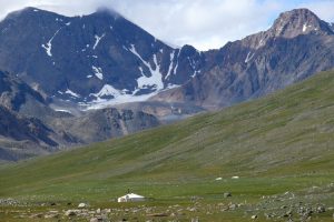 Yurt below Yamaatin Mountain. Image by P Smith