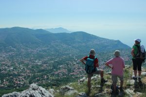 Looking down over Agerola from Tre Calle