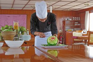 RV Mekong Pandaw on board chef demonstration. Image by A Palmer