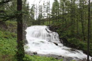 A Cascading waterfall within the Clarée River