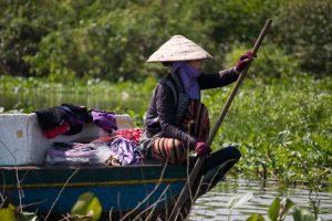 Mekong delta floating village, Vietnam. Image by R & S Hull