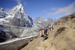 View of Cholatse on trek from Dingboche to Lobuche. Image by A. Knox