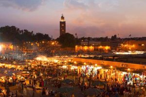 Jemaa el-F'naa Square at night, Marrakesh