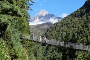 Bridge over the Dudh Kosi River. Image by C Warrick