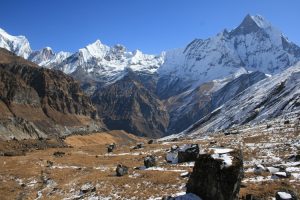 On trek Annapurna Sanctuary. Image by P Allan