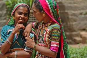 Kutchi woman in tradtional textiles, Gujurat