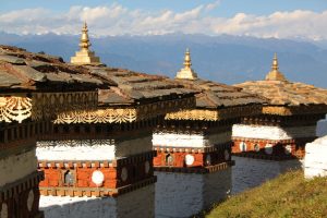 Chortens at the Dochu La Pass