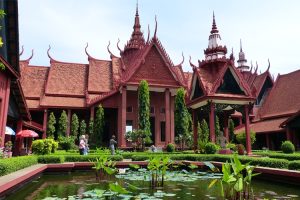 Sightseeing at the National Museum, Phnom Penh. Image by N Hall