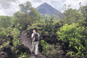 Walking a trail at Arenal 1968 Park by Arenal Volcano near La Fortuna, Costa Rica