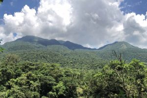 Tenorio Volcano view from the Rio Celeste Trail at Parque Nacional Volcan Tenorio