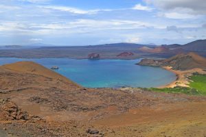 Stunning views across Bartolome Island