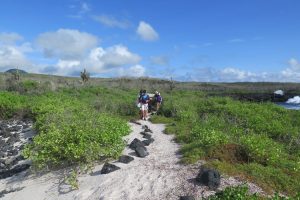 Walking to La Loberia Floreana Island