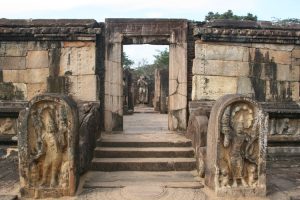 Exploring the ancient ruins at Polonaruwa