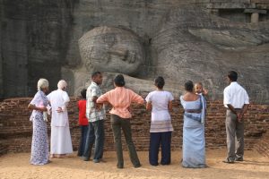 Exploring the ancient ruins at Polonaruwa