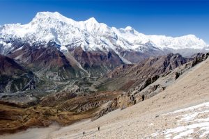 Descending the Kang La. Image by A Harrison