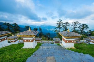 Chortens at the Dochu La Pass