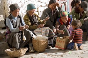 Villagers at Manthang.  Image by A Harrison