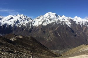 Views from Kyanjin Ri towards Kangja La Phedi