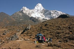 Trek to Ama Dablam Base Camp. Image by A Warrick