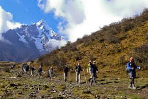 On trek from Wayra to Colpa Lodge