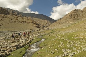 Trekking through scenery of pasture and gorges. Image by Torpoint