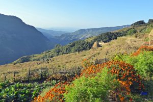 Passing the village of Siklis on trek