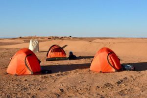 Campsite in the desert