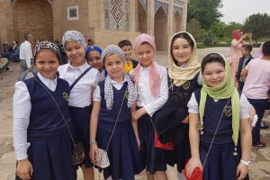 Children at the Khast Imom Complex, Tashkent