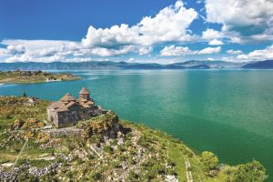 Sevan Lake and Temple, Armenia