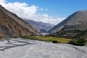 Gorge on trek towards Kagbeni, trekking in the Mustang region