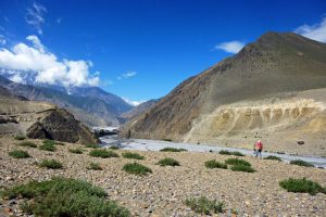 Views of Kagbeni village, trekking in the Mustang region