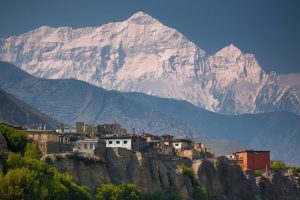 Views of Kagbeni village, trekking in the Mustang region