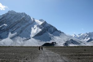 Monks walking to Ringdom Gompa