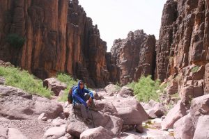 Afourar Gorge on trek in the Jebel Sahro