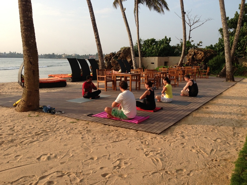 Yoga on the sand