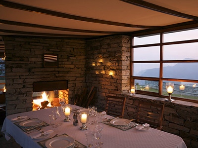 Cosy dining inside